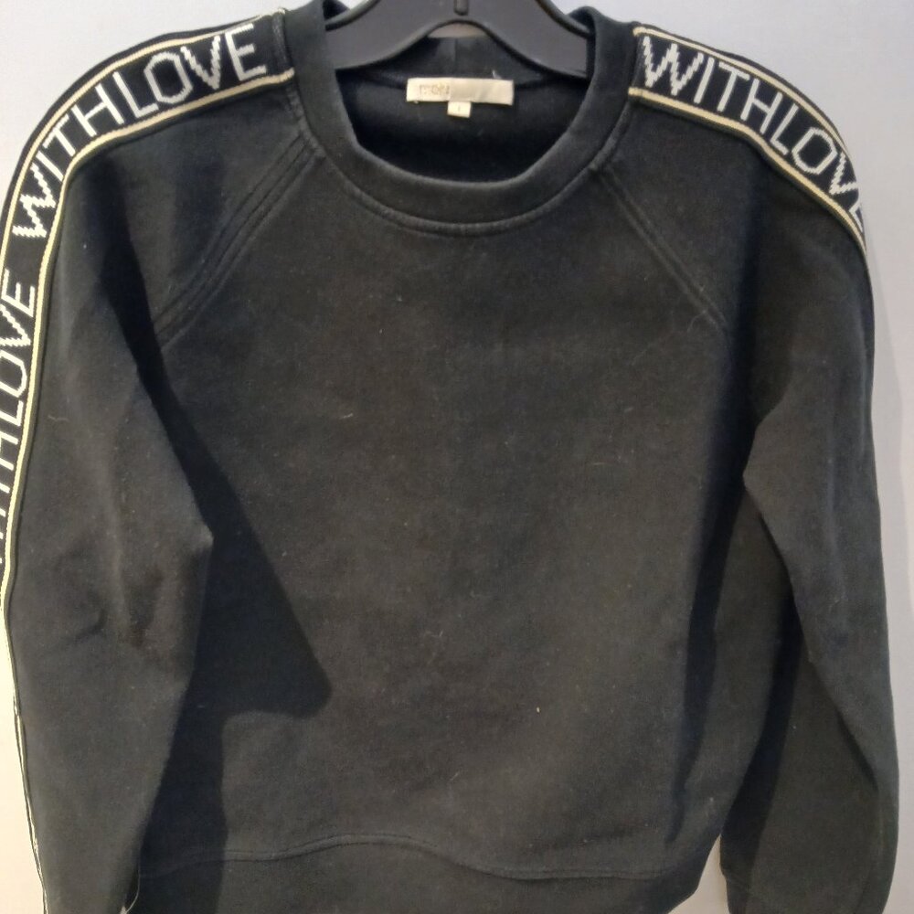 MAJE With Love Black Sleeves Top